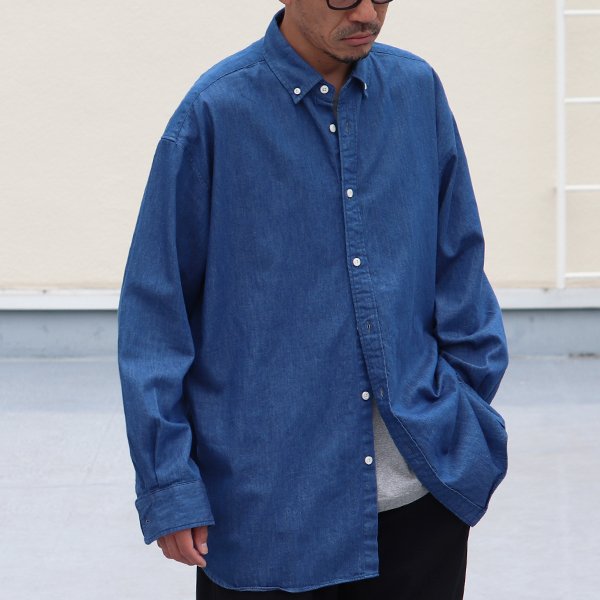 画像14: 「備中備後」6オンス デニム 釦ダウン ボクシーAライン 長袖シャツ【MADE IN JAPAN】『日本製』/ Upscape Audience