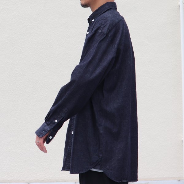 画像18: 「備中備後」6オンス デニム 釦ダウン ボクシーAライン 長袖シャツ【MADE IN JAPAN】『日本製』/ Upscape Audience