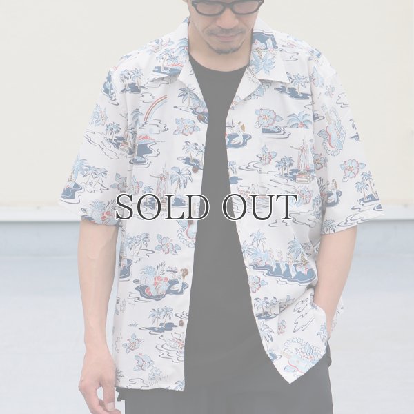画像3: コットンレーヨン ヴィンテージアロハ柄 オープンカラー ハーフスリーブ シャツ【MADE IN JAPAN】『日本製』/ Upscape Audience