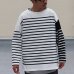 画像13: 「尾州」12オンス パネルボーダー ボートネック ボクシーTシャツ【MADE IN JAPAN】『日本製』/ Upscape Audience