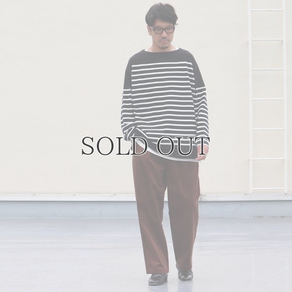 画像7: 「尾州」12オンス パネルボーダー　ボートネック　ボクシーTシャツ【MADE IN JAPAN】『日本製』/ Upscape Audience