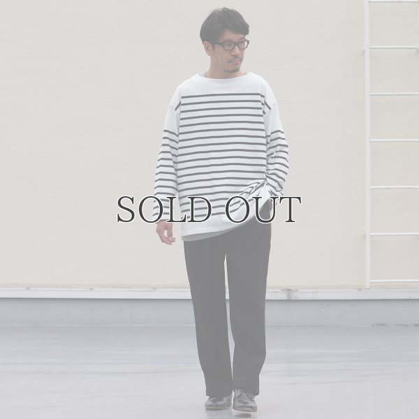 画像7: 「尾州」12オンス パネルボーダー ボートネック ボクシーTシャツ【MADE IN JAPAN】『日本製』/ Upscape Audience