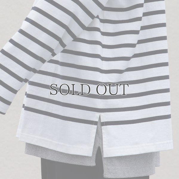 画像16: 「尾州」12オンス パネルボーダー ボートネック ボクシーTシャツ【MADE IN JAPAN】『日本製』/ Upscape Audience