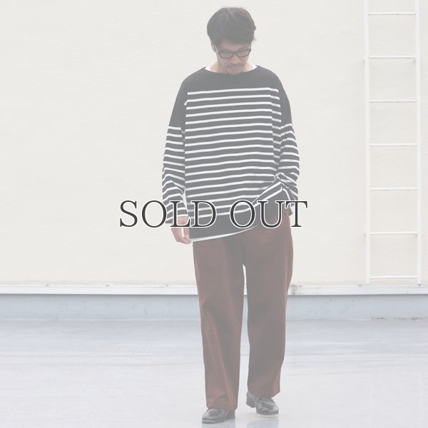 画像8: 「尾州」12オンス パネルボーダー　ボートネック　ボクシーTシャツ【MADE IN JAPAN】『日本製』/ Upscape Audience