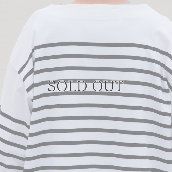 画像15: 「尾州」12オンス パネルボーダー ボートネック ボクシーTシャツ【MADE IN JAPAN】『日本製』/ Upscape Audience