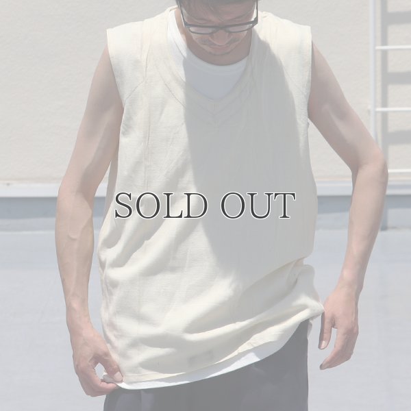 画像3: DEAD STOCK / French army 50s Linen Vest(フランス軍 50年代 リネンベスト)