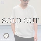 【RE PRICE/価格改定】オーガニックコットン天竺Vネック半袖Tシャツ【MADE IN JAPAN】『日本製』/ Upscape Audience