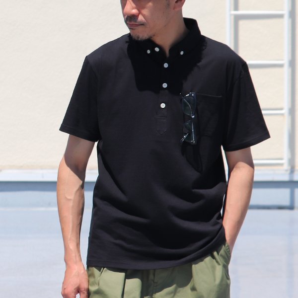 画像8: 【RE PRICE/価格改定】コーマ天竺 チビ衿ボタンダウン グラスポケット付 ポロシャツ【MADE IN JAPAN】『日本製』/ Upscape Audience