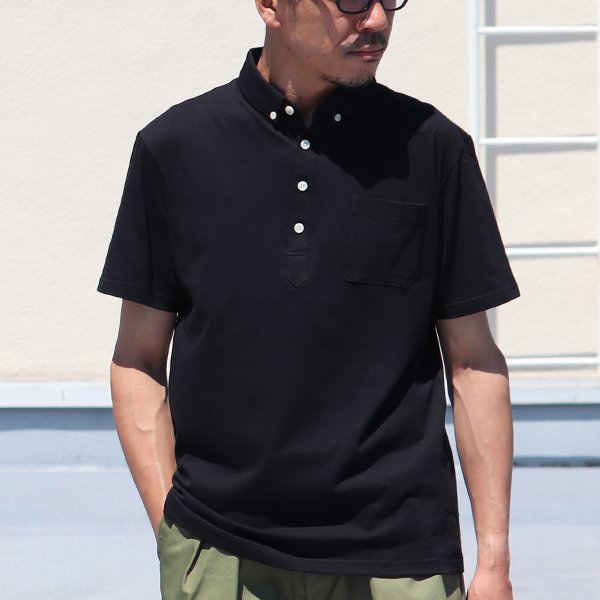 画像7: 【RE PRICE/価格改定】コーマ天竺 チビ衿ボタンダウン グラスポケット付 ポロシャツ【MADE IN JAPAN】『日本製』/ Upscape Audience