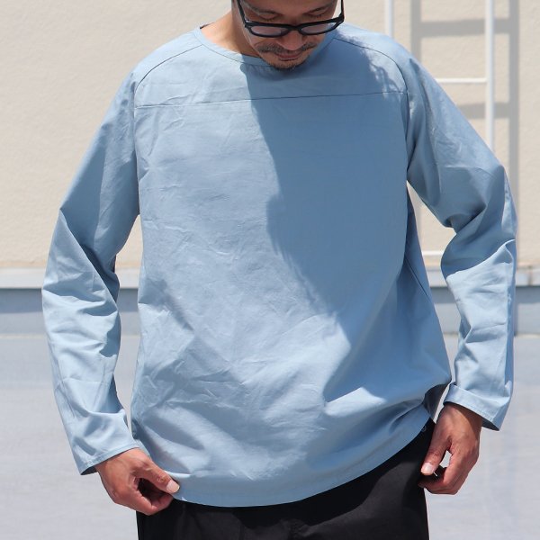 画像3: コットンギャバジンサドルショルダーヘムラウンドL/SシャツTEE【MADE IN JAPAN】『日本製』/ Upscape Audience