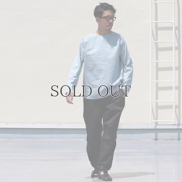 画像7: コットンギャバジンサドルショルダーヘムラウンドL/SシャツTEE【MADE IN JAPAN】『日本製』/ Upscape Audience