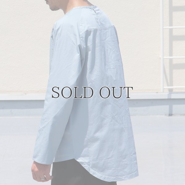 画像8: コットンギャバジンサドルショルダーヘムラウンドL/SシャツTEE【MADE IN JAPAN】『日本製』/ Upscape Audience