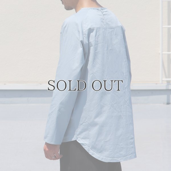 画像4: コットンギャバジンサドルショルダーヘムラウンドL/SシャツTEE【MADE IN JAPAN】『日本製』/ Upscape Audience