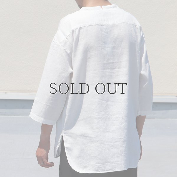 画像5: 綿麻ツイル ボトルネック サドルヘムラウンド7/SビックシャツTEE【MADE IN JAPAN】『日本製』/ Upscape Audience