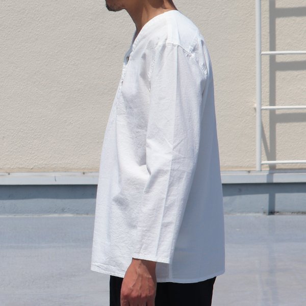 画像5: コットンクロスV neckヘンリープルオーバー9分袖シャツ【MADE IN JAPAN】『日本製』 / Upscape Audience