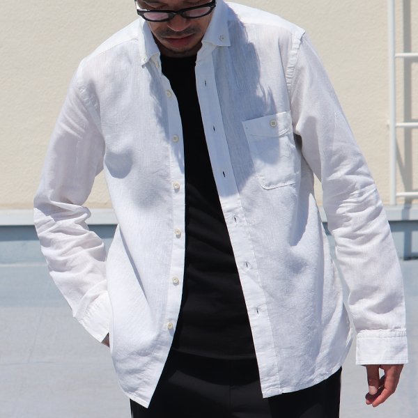 画像7: 【RE PRICE / 価格改定】Coolmax(クールマックス)ボタンダウンワイドスプレッドカラー長袖シャツ / Audience