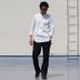 画像7: ソフトリネンキャンバスプルオーバーシャツバンドカラーオーバーサイズ9Sシャツ【MADE IN JAPAN】『日本製』/ Upscape Audience