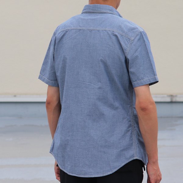 画像8: 【RE PRICE / 価格改定】ダンガリースタンドボタンダウンカラー半袖シャツ / Audience x GUNG HO