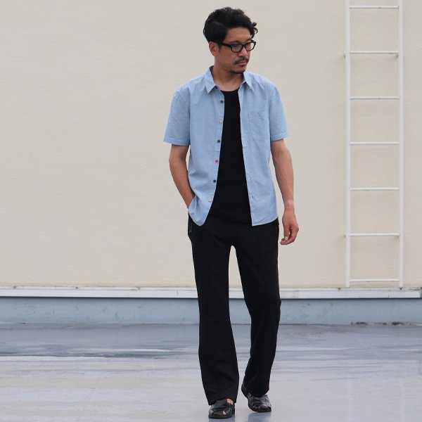 画像7: 【RE PRICE / 価格改定】ダンガリーランダムボタン半袖シャツ / Audience x GUNG HO