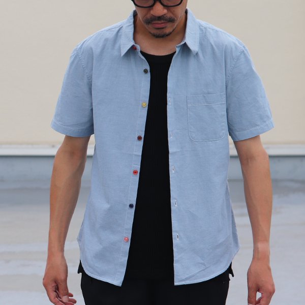 画像5: 【RE PRICE / 価格改定】ダンガリーランダムボタン半袖シャツ / Audience x GUNG HO