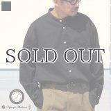 「備中備後」 6オンス デニム バンドカラー ボクシーAライン 長袖シャツ【MADE IN JAPAN】『日本製』/ Upscape Audience