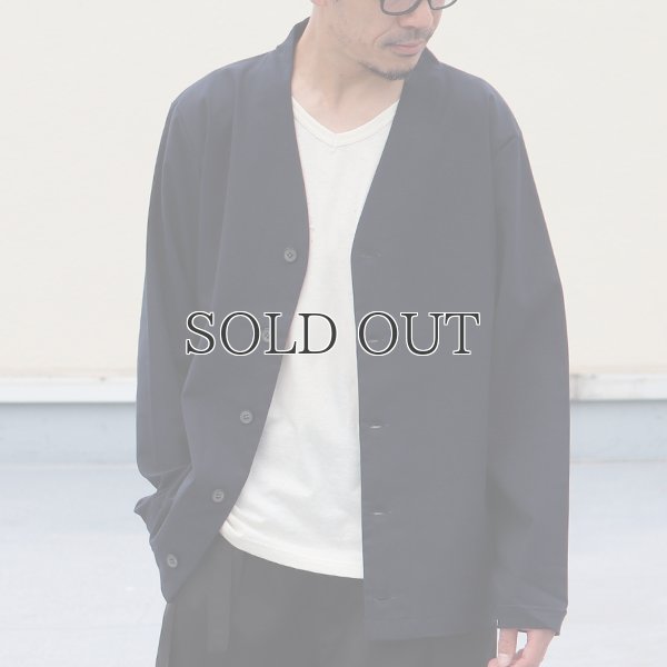 画像3: ギャバジンストレッチモックVネックカーデJacket【MADE IN JAPAN】『日本製』/ Upscape Audience