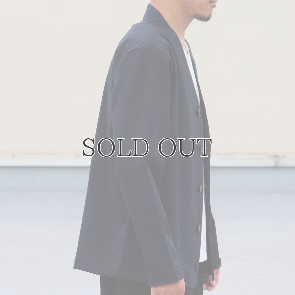 画像5: ギャバジンストレッチモックVネックカーデJacket【MADE IN JAPAN】『日本製』/ Upscape Audience