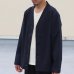 画像4: ギャバジンストレッチモックVネックカーデJacket【MADE IN JAPAN】『日本製』/ Upscape Audience