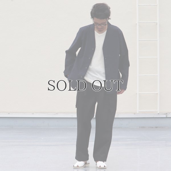 画像6: ギャバジンストレッチモックVネックカーデJacket【MADE IN JAPAN】『日本製』/ Upscape Audience