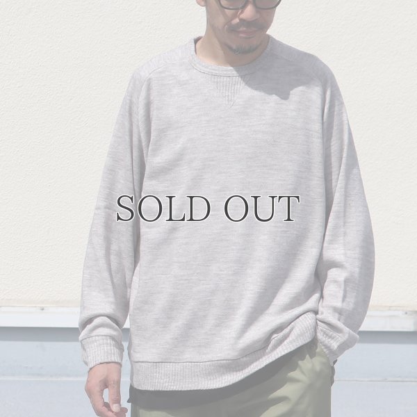 画像3: EXLANWOOL® (エクスランウール) スムース サドルショルダー ガゼット クルーネック長袖【MADE IN JAPAN】『日本製』 / Upscape Audience