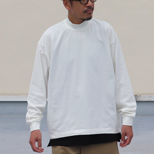 画像4: VORTEX 8オンス（MVS天竺）モックネック バルーン 長袖Tee『MADE IN JAPAN』『日本製』 / Upscape Audience