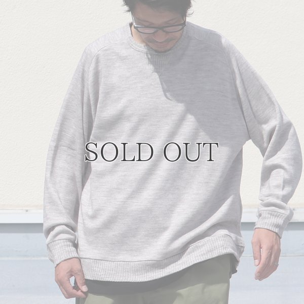 画像4: EXLANWOOL® (エクスランウール) スムース サドルショルダー ガゼット クルーネック長袖【MADE IN JAPAN】『日本製』 / Upscape Audience