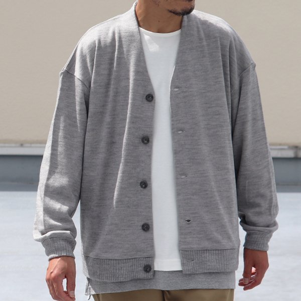 画像3: EXLANWOOL® (エクスランウール) スムース カーディガン【MADE IN JAPAN】『日本製』 / Upscape Audience