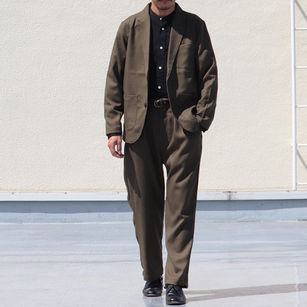 画像9: LANATEC® (ラナテック) LEI( レイ) TECH ウールライク カルゼ 2タック イージー ワイドパンツ【MADE IN JAPAN】『日本製』【送料無料】/ Upscape Audience