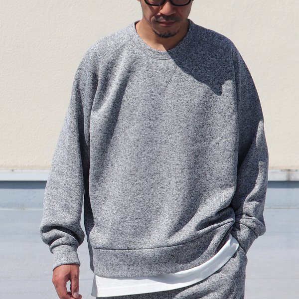 画像3: セーターフリース メランジ スウェットライク ガゼット クルーネック【MADE IN JAPAN】『日本製』 / Upscape Audience