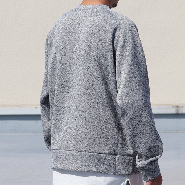画像4: セーターフリース メランジ スウェットライク ガゼット クルーネック【MADE IN JAPAN】『日本製』 / Upscape Audience