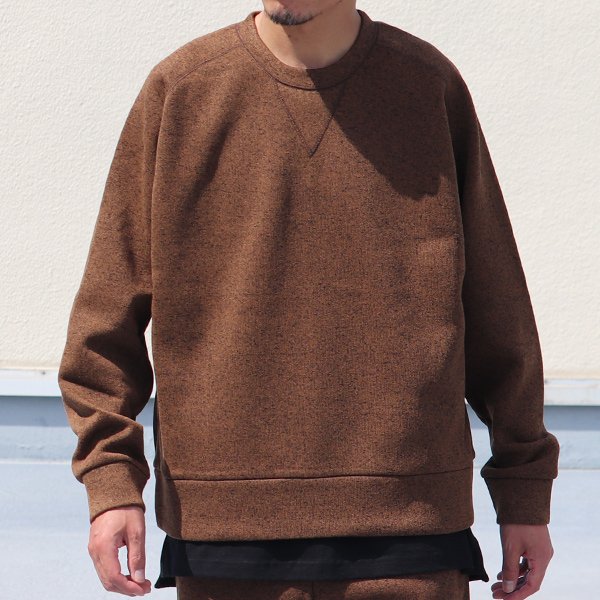 画像6: セーターフリース メランジ スウェットライク ガゼット クルーネック【MADE IN JAPAN】『日本製』 / Upscape Audience