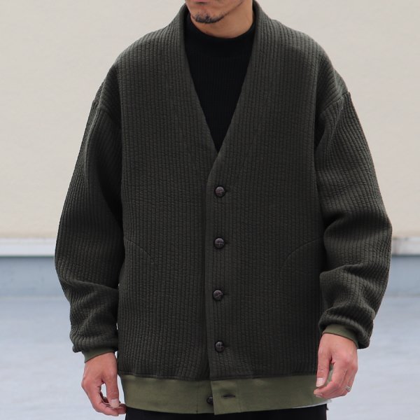 画像3: 「尾州」コットンキルト くるみボタン 3XL カーディガン【MADE IN JAPAN】『日本製』【送料無料】 / Upscape Audience