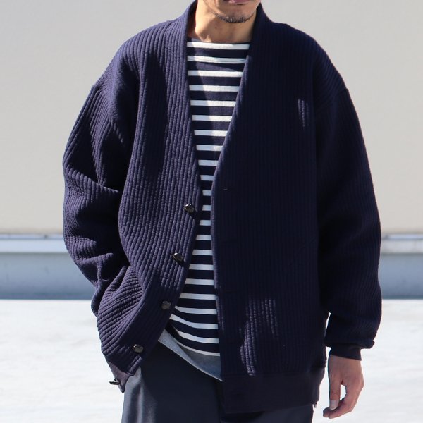 画像10: 「尾州」コットンキルト くるみボタン 3XL カーディガン【MADE IN JAPAN】『日本製』【送料無料】 / Upscape Audience