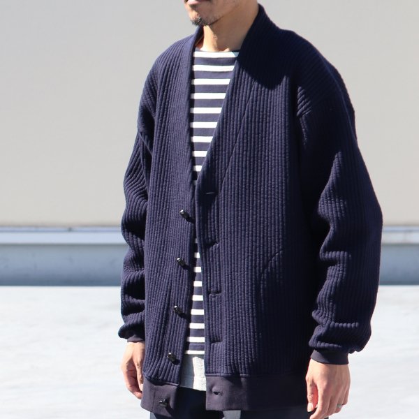 画像11: 「尾州」コットンキルト くるみボタン 3XL カーディガン【MADE IN JAPAN】『日本製』【送料無料】 / Upscape Audience