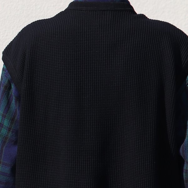 画像18: ビッグワッフル サイドスリット ポケ付 XL ベスト【MADE IN JAPAN】『日本製』 / Upscape Audience