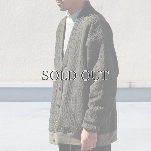 画像5: 「尾州」コットンキルト くるみボタン 3XL カーディガン【MADE IN JAPAN】『日本製』【送料無料】 / Upscape Audience