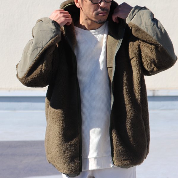 画像4: 【Lanificio Becagli(ベッカリー)】トスカーナボア フードブルゾン【MADE IN JAPAN】『日本製』【送料無料】/ Upscape Audience