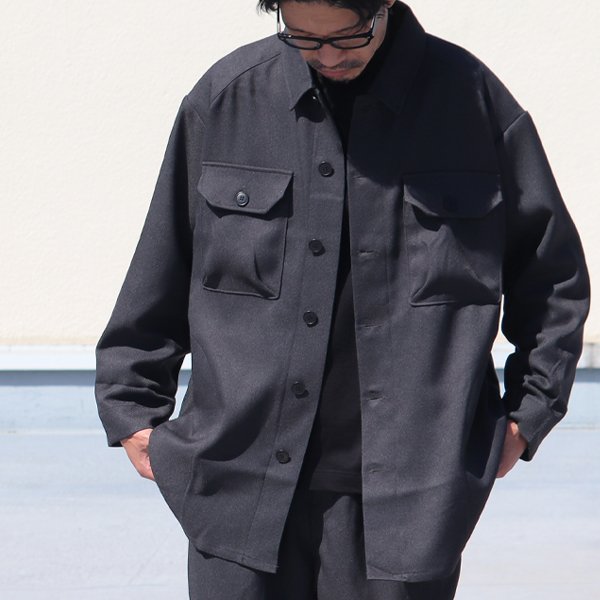 画像7: LANATEC® (ラナテック) LEI ( レイ) TECH ウールライク カルゼ サファリシャツコート【MADE IN JAPAN】『日本製』【送料無料】/ Upscape Audience