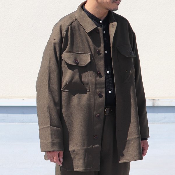 画像5: LANATEC® (ラナテック) LEI ( レイ) TECH ウールライク カルゼ サファリシャツコート【MADE IN JAPAN】『日本製』【送料無料】/ Upscape Audience