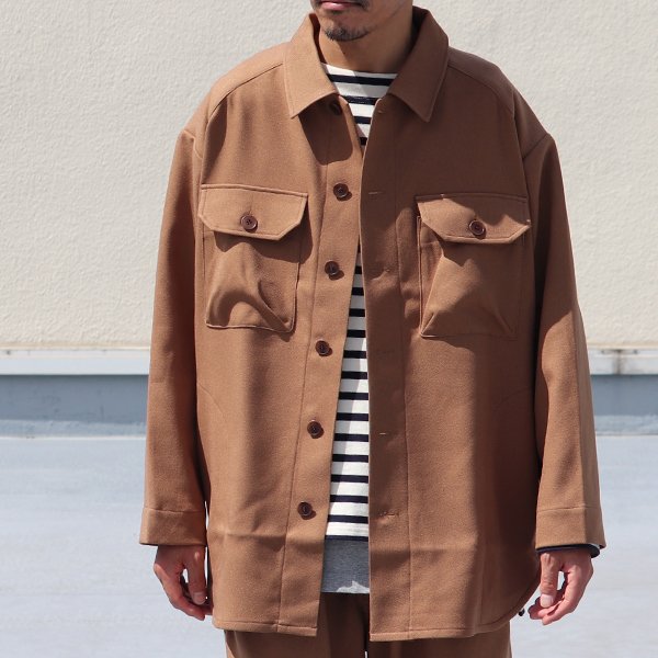 画像3: LANATEC® (ラナテック) LEI ( レイ) TECH ウールライク カルゼ サファリシャツコート【MADE IN JAPAN】『日本製』【送料無料】/ Upscape Audience