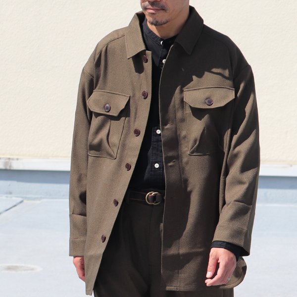 画像4: LANATEC® (ラナテック) LEI ( レイ) TECH ウールライク カルゼ サファリシャツコート【MADE IN JAPAN】『日本製』【送料無料】/ Upscape Audience