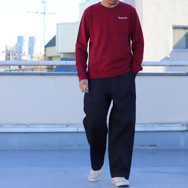 画像5: 【RE PRICE/価格改定】コーマ裏毛ポケット＆刺繍付きクルーネック長袖スウェット【MADE IN JAPAN】『日本製』/ Upscape Audience