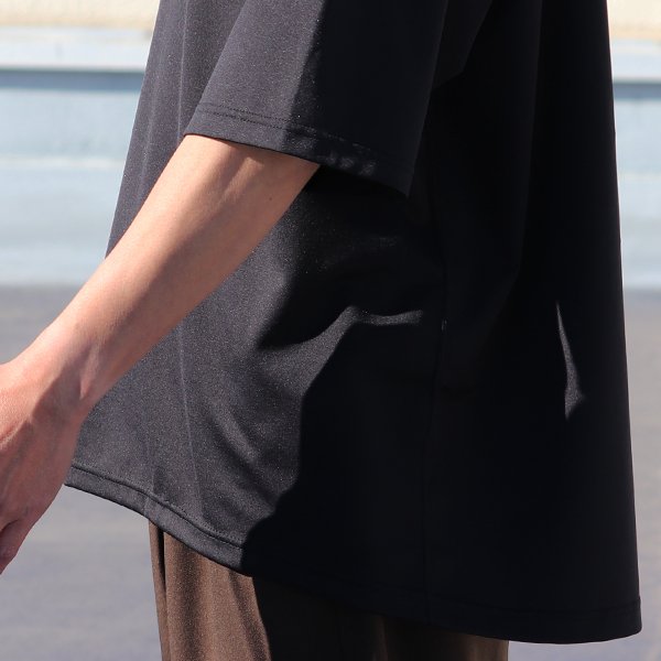 画像19: ハイゲージシャンブレー ダブルニット モックネック ハーフスリーブ リバーシブル Tシャツ【MADE IN JAPAN】『日本製』/ Upscape Audience