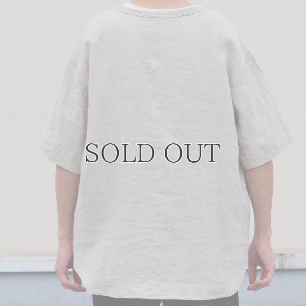 画像23: フレンチリネン グラスポケ付 ヘムラウンド ハーフスリーブ フハクシャツ【MADE IN JAPAN】『日本製』/ Upscape Audience